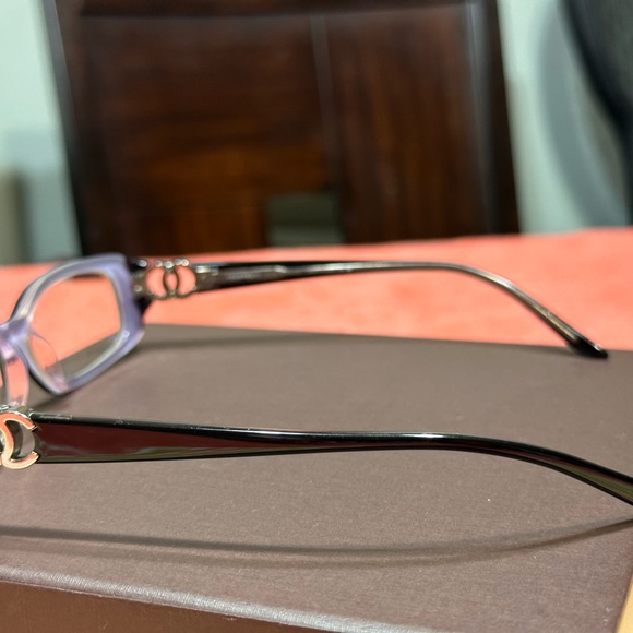 Chanel Vintage Glasses 50mm Black on Puple - Picture 13 of 15